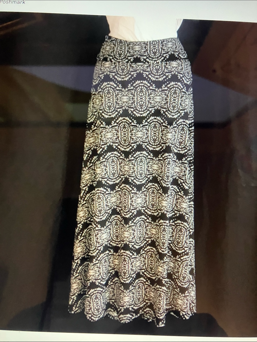 Luluroe Black & White Patterned Maxi Skirt